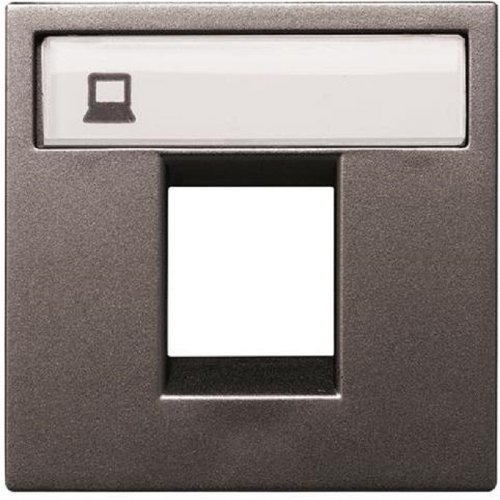 Лицевая панель ABB Niessen Zenit для 1-м. 2 мод. розетки RJ45/RJ11 N2218.1 AN антрацит картинка